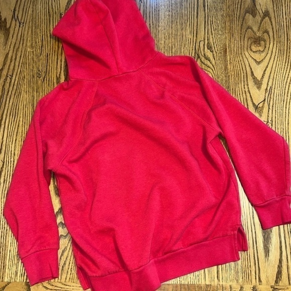 PINK by Victoria’s Secret Spellout Sequin Red Hooded Sweatshirt - Picture 3 of 12